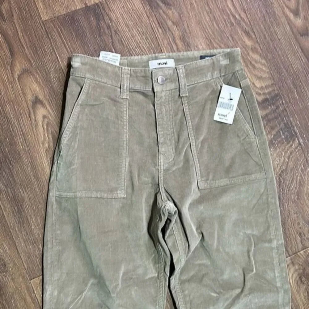 Mavi Shelia Front Pocket relaxed fit pants‎ high waist corduroy